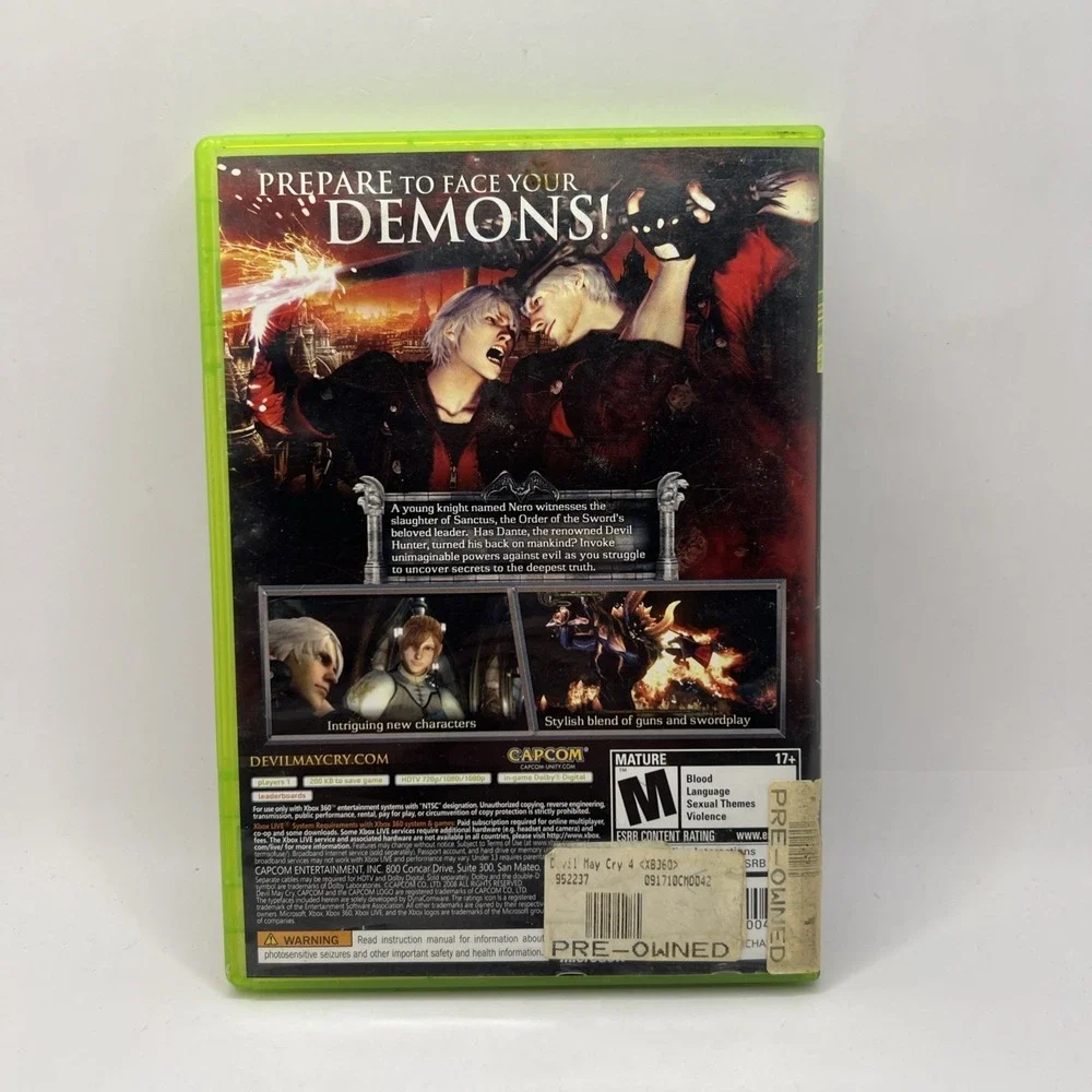Devil May Cry 4 (Microsoft Xbox 360, 2008) Complete CIB - TESTED WORKS